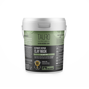 TAURO PRO LINE – Ultra Natural Care | Ultimate Repair Clay Mask – intensive Regeneration für Haut & Fell von Hunden & Katzen - 450 g